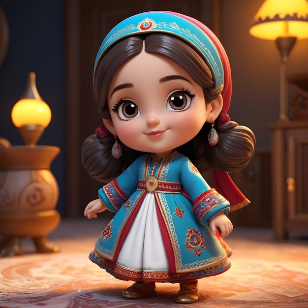 cartoon Traditional Turkish clothes