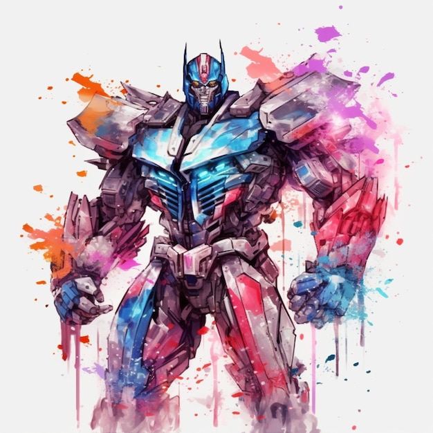 Photo a cartoon of a transformers