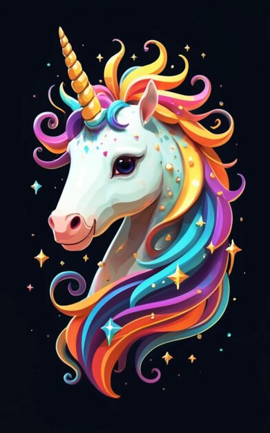 A cartoon of a unicorn