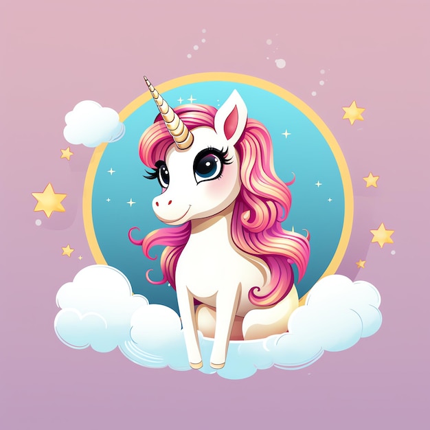 a cartoon of a unicorn