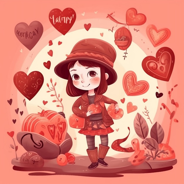 Cartoon valentines day