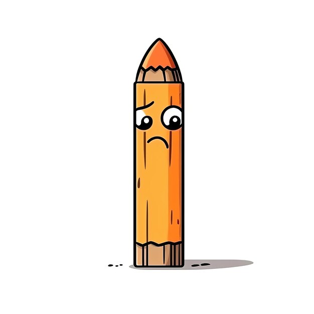 Photo cartoon vector pencil on white background