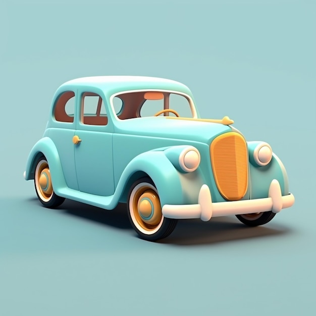 Cartoon vintage car 3D