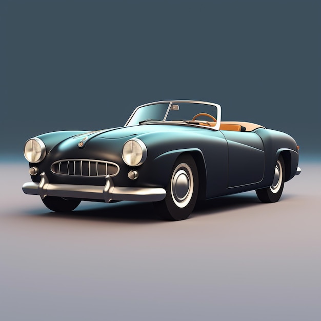 Cartoon vintage car 3D