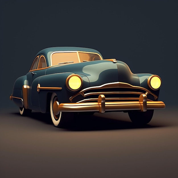 Cartoon vintage car 3D