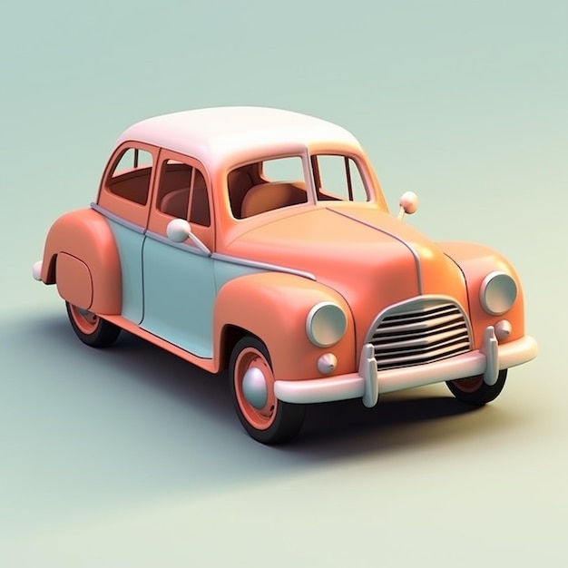 Cartoon vintage car 3D