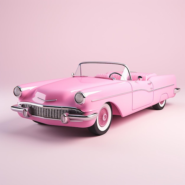 Cartoon vintage car 3D