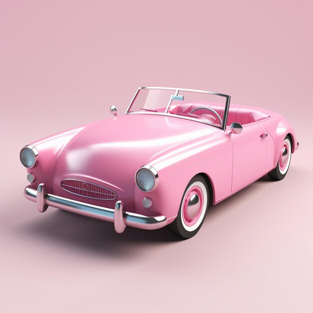 Cartoon vintage car 3D