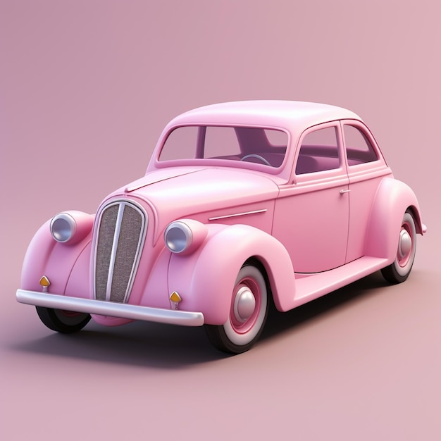 Cartoon vintage car 3D