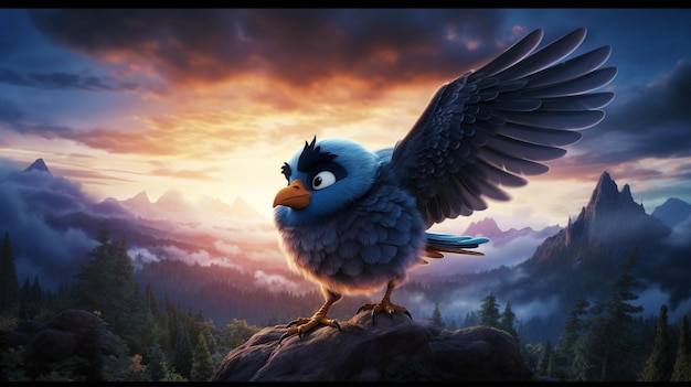 cartoon vogel HD wallpaper fotografische afbeelding