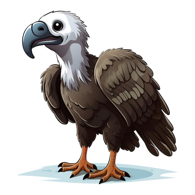 Cartoon vulture isolated on a white background