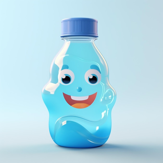 Cartoon waterfles 3D