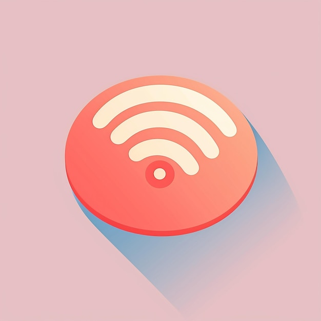 Cartoon wifi icon 3D