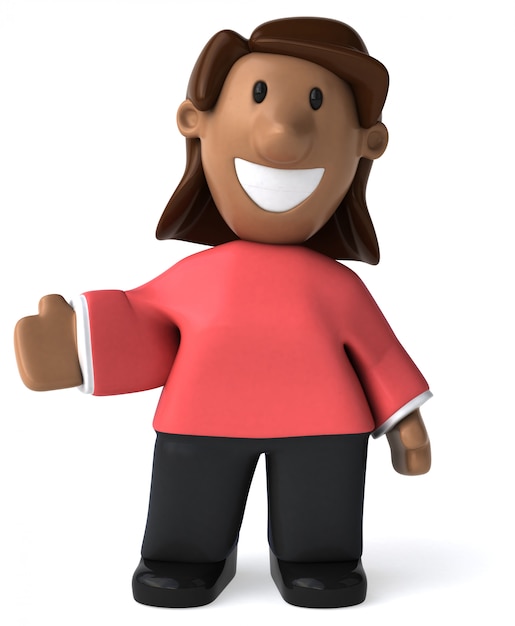 Cartoon woman - 3D Illustration