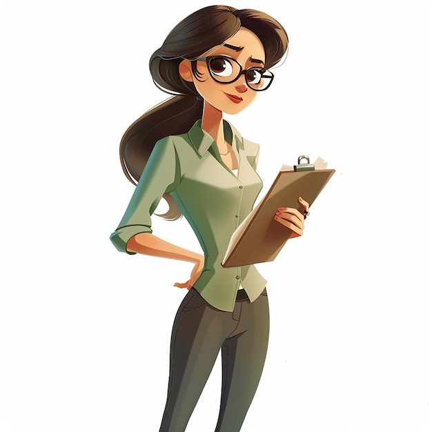 Cartoon Woman Teacher Character