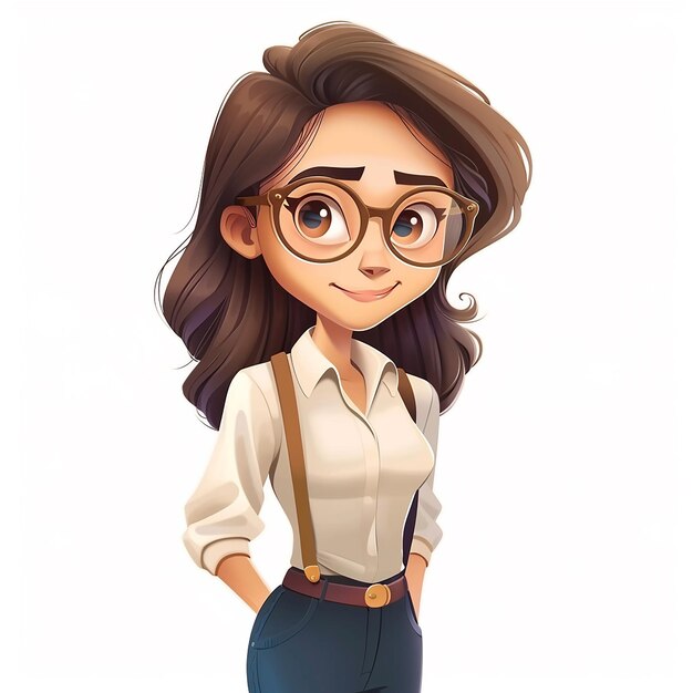 Cartoon Woman Teacher Character