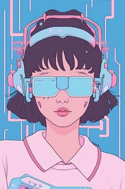 「未来は今」と書かれたピンクのシャツを着た女性の漫画