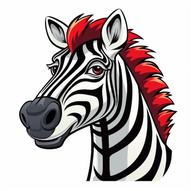 мультяшный логотип зебры