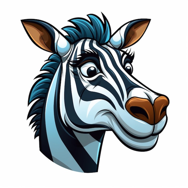 cartoon zebra logo