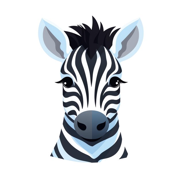 Photo a cartoon of a zebra