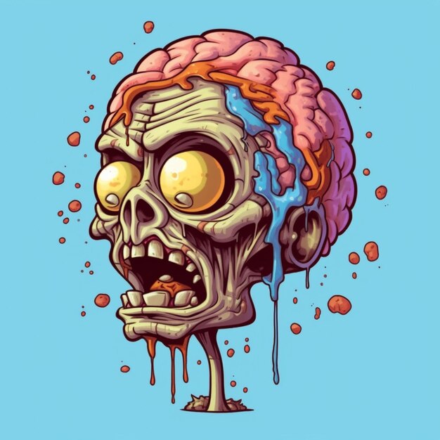 Photo cartoon zombie