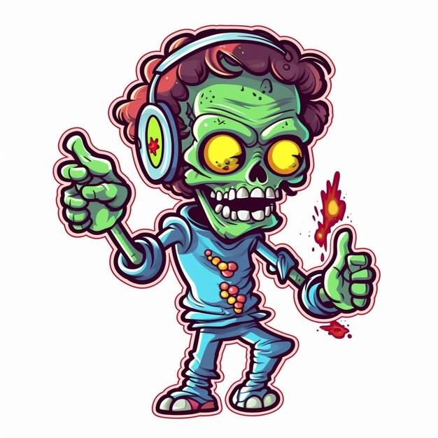 Photo cartoon zombie