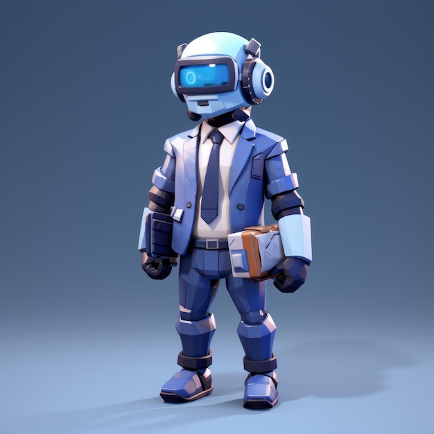 Cartoonish 3d Robot Character Design For Fortnite Game