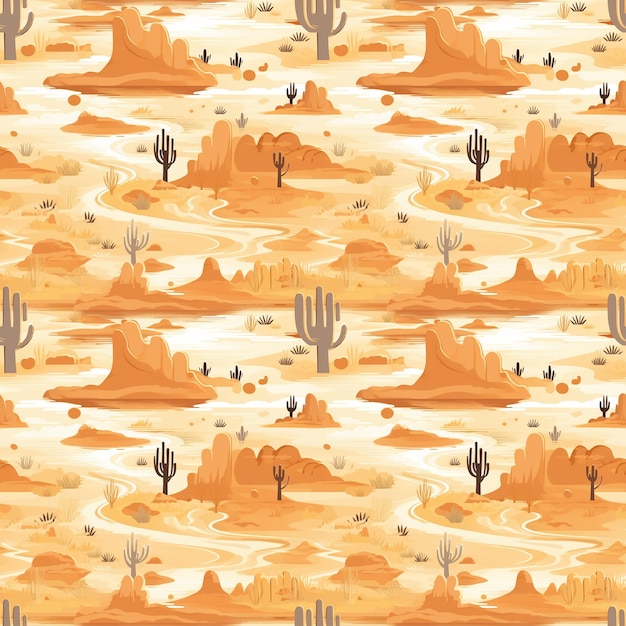 Photo cartoonish desert pattern