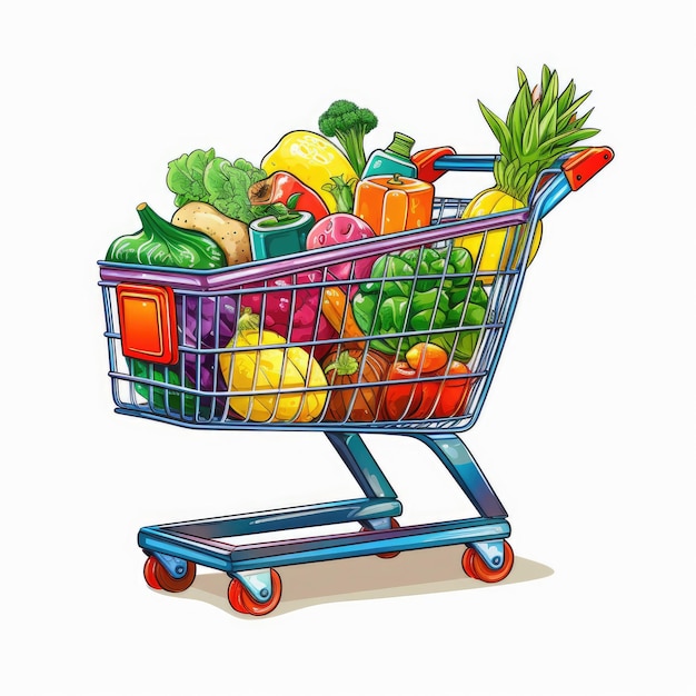 Cartoonish Shopping Cart Clipart Voegt plezier toe aan uw online aankopen