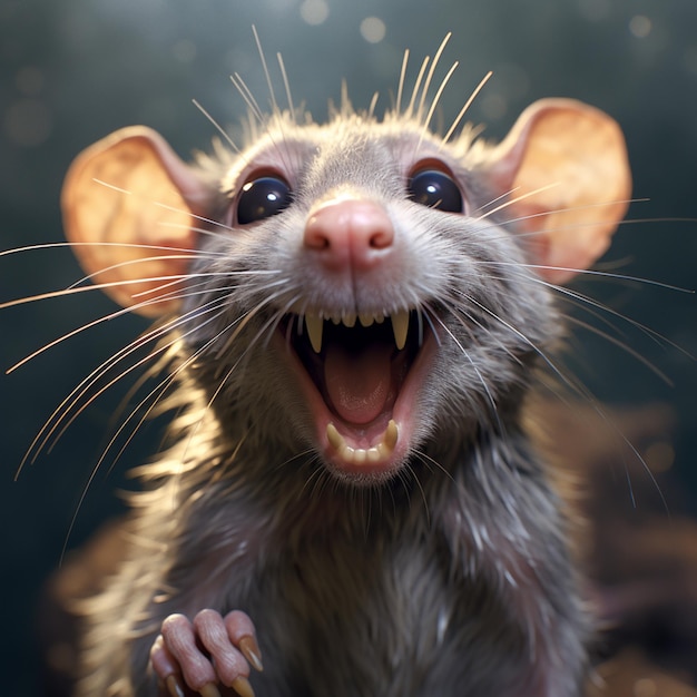 cartoonist happy rat by Ai generated