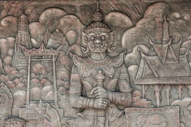 Carved on the walls at Thailand