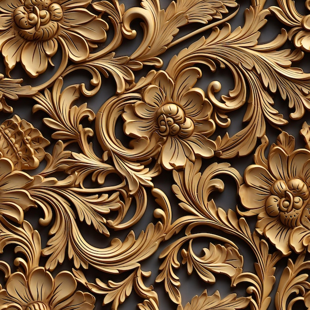 Carved Wood Seamless BAckground