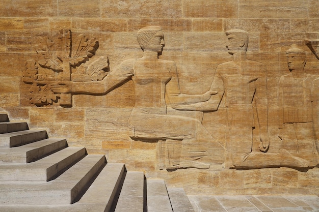 Carving in Anitkabir mausoleum of Mustafa Kemal Ataturk Ankara Turkey