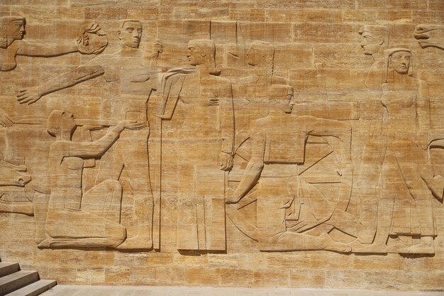 Carving in Anitkabir mausoleum van Mustafa Kemal Ataturk Ankara Turkije