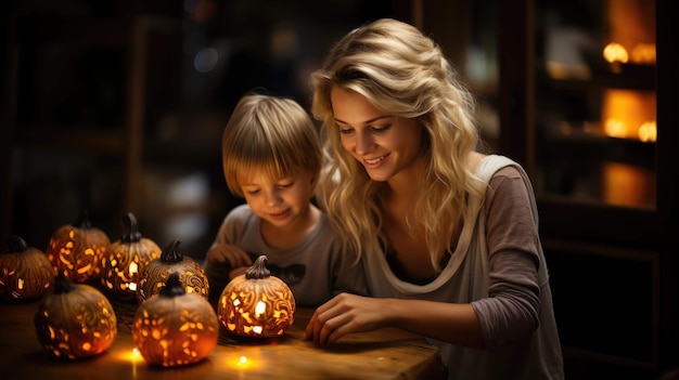 carving joy a family's delightful halloween preparation