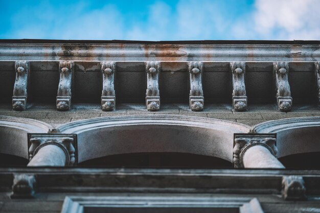 Carvings And Columns On The Exterior