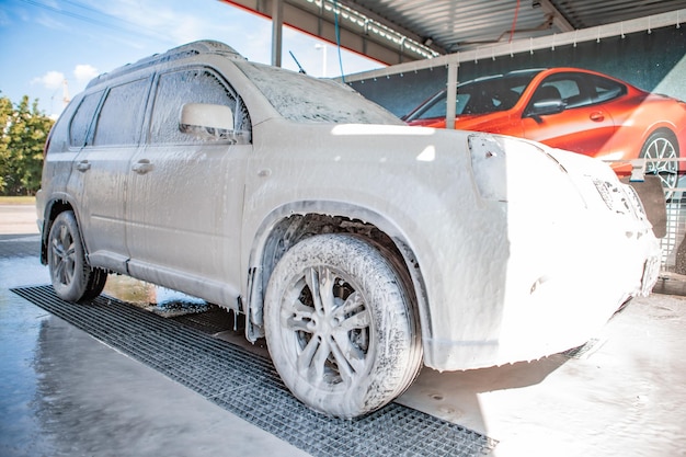 Carwash concept car in foam