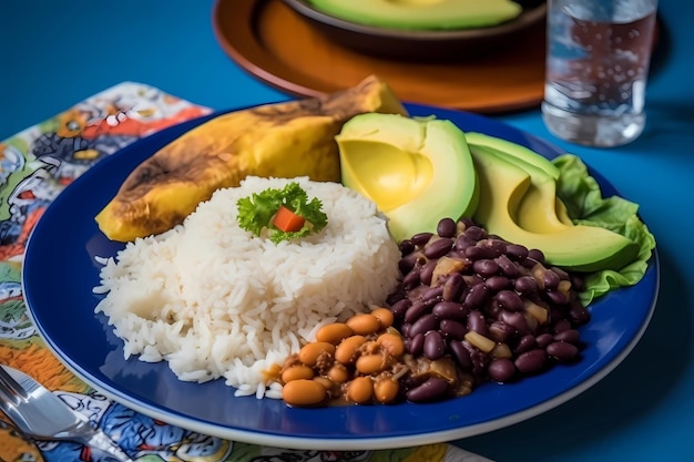 Casado with rice and beans