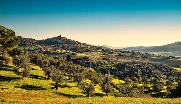 Casale Marittimo village and landscape in Maremma Tuscany Italy