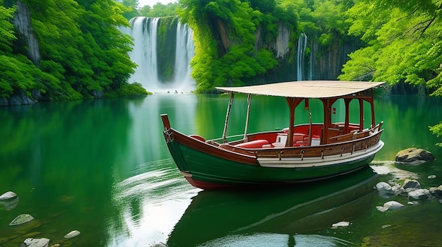 Cascade boat clean china natural rural