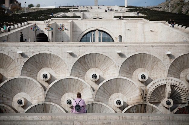 Cascade Complex in Armenië, de stad Yerevan 2021