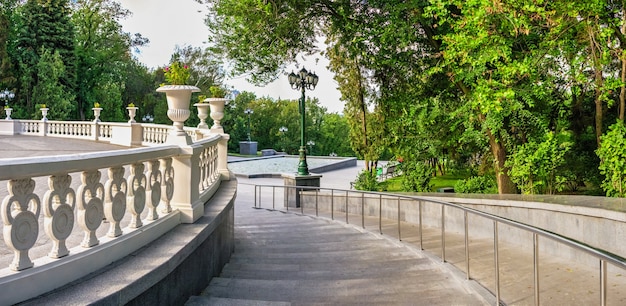 Cascade in Kharkiv, Ukraine on a sunny day