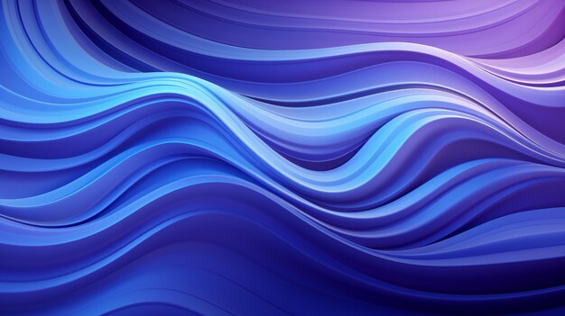 Cascading Layers of Blue to Purple Waves Creating a Tranquil Abstract Artistic Visualization