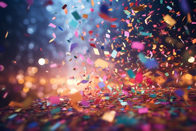 Foto cascading realistische confetti display