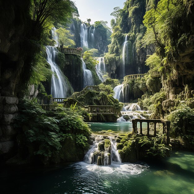 Cascata di Kuang si La bellezza della natura