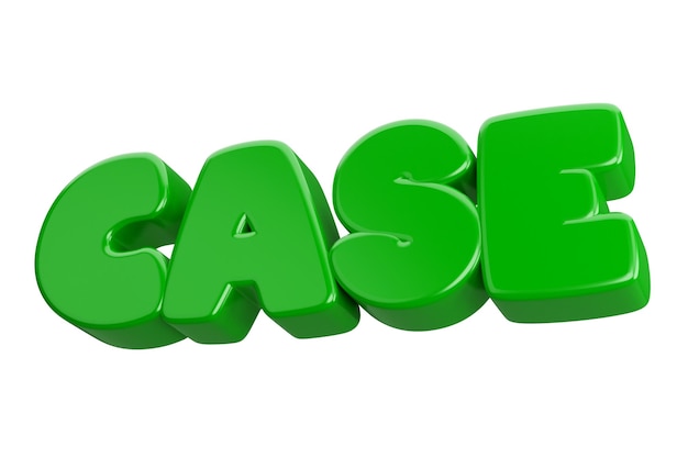 Case 3d word text