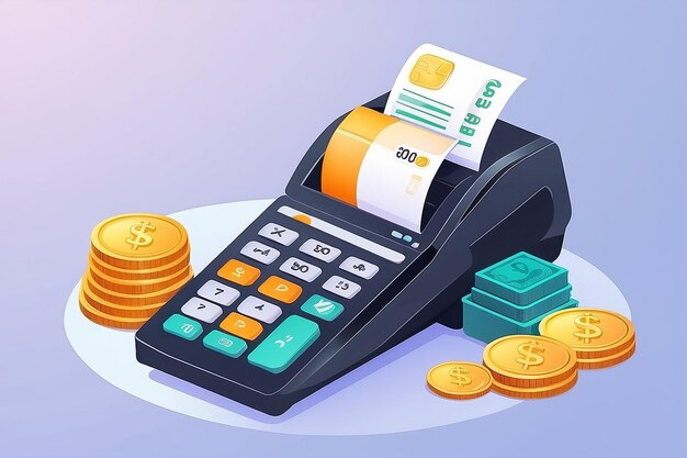 Cash payment concept illustration