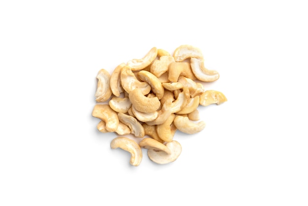 Cashew geïsoleerd op een witte achtergrond