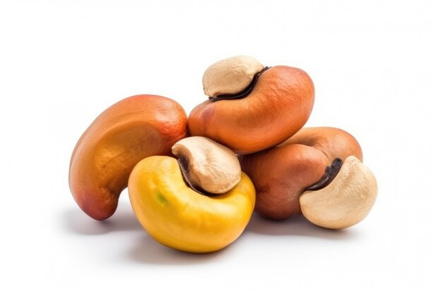 Cashew isolated on white background Generative AI