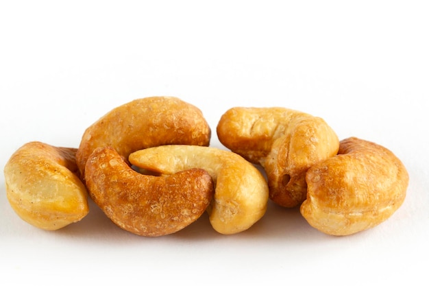 Cashew nuts isolated on white background